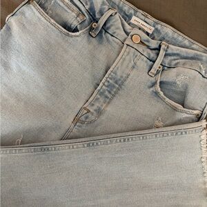 Good American Sky Blue Distressed Jeans Size 28